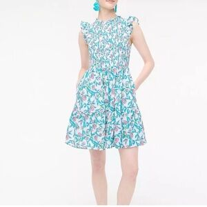 J Crew Factory flutter sleeve Dress